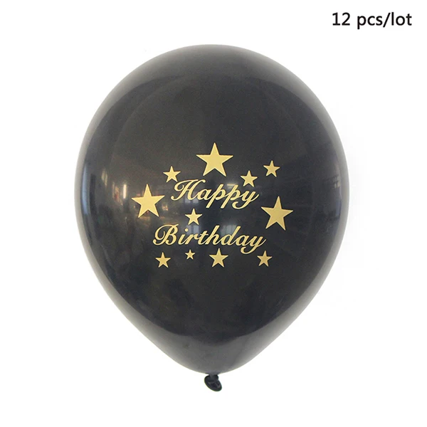 20 день рождения шар с днем рождения баннер номер 20 шарики в форме цифр шарики для вечеринки золотой черный день рождения украшения - Цвет: HB black