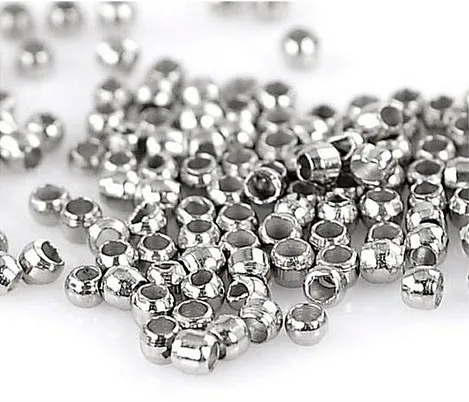 wholesale 1000Pcs 1.5mm Silver Tone Crimp End Beads Spacer Making For Jewelry Findings DIY 4B015 | Украшения и аксессуары