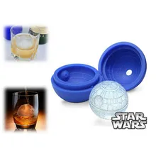 WOFU, Прямая, 2 шт./лот, креативные силиконовые синие войны, Звезда смерти, круглый шар, ледяной куб, формочка, инструмент для бара