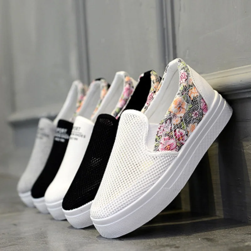 

2018 summer white lazy shoes flat shoes casual canvas shoes women's shoes