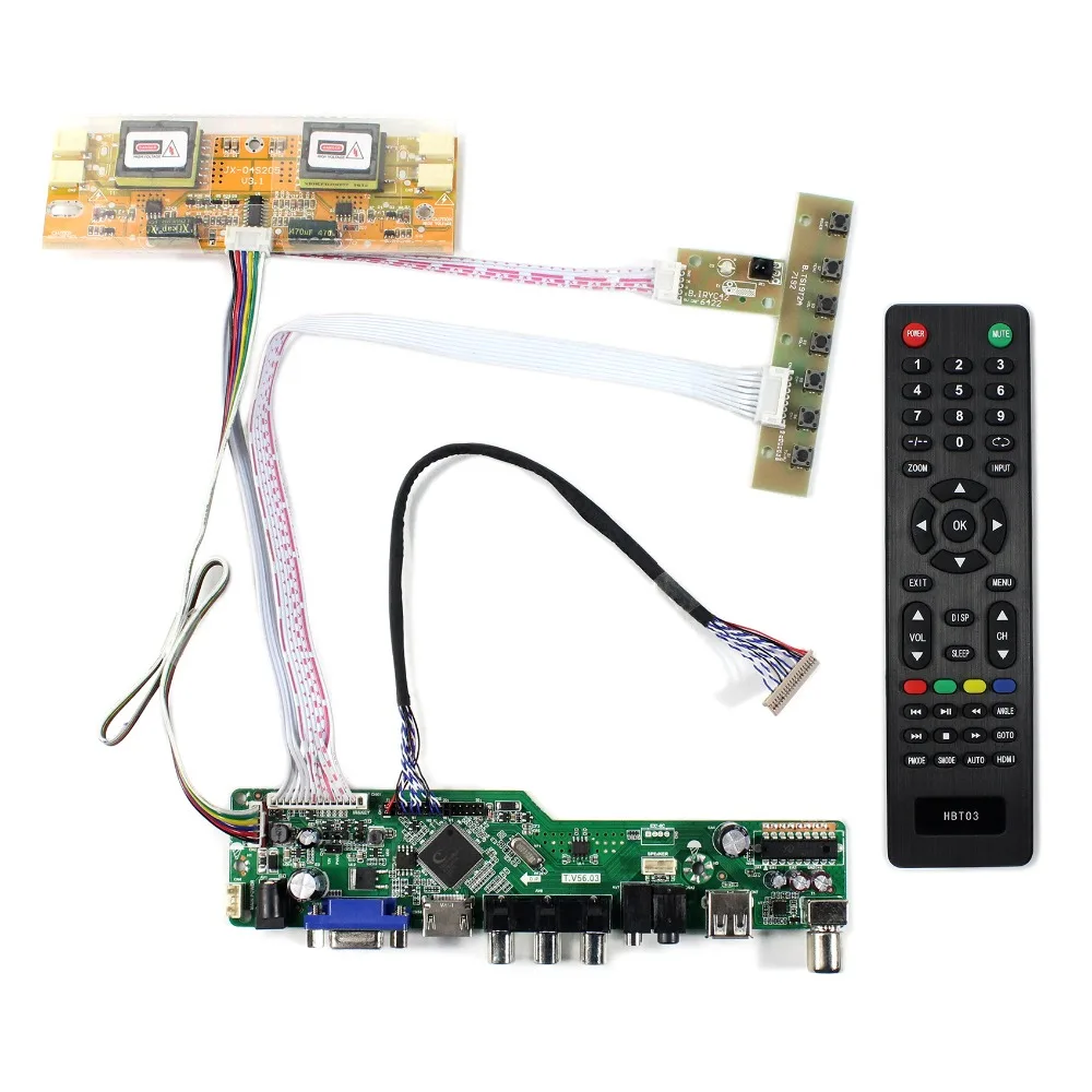 

TV PC HDMI CVBS RF USB AUDIO LCD Controller Board Work For 15" LTM150XH-L01 L06 LQ150X1LW71N LQ150X1LW73 1024x768 LCD Screen
