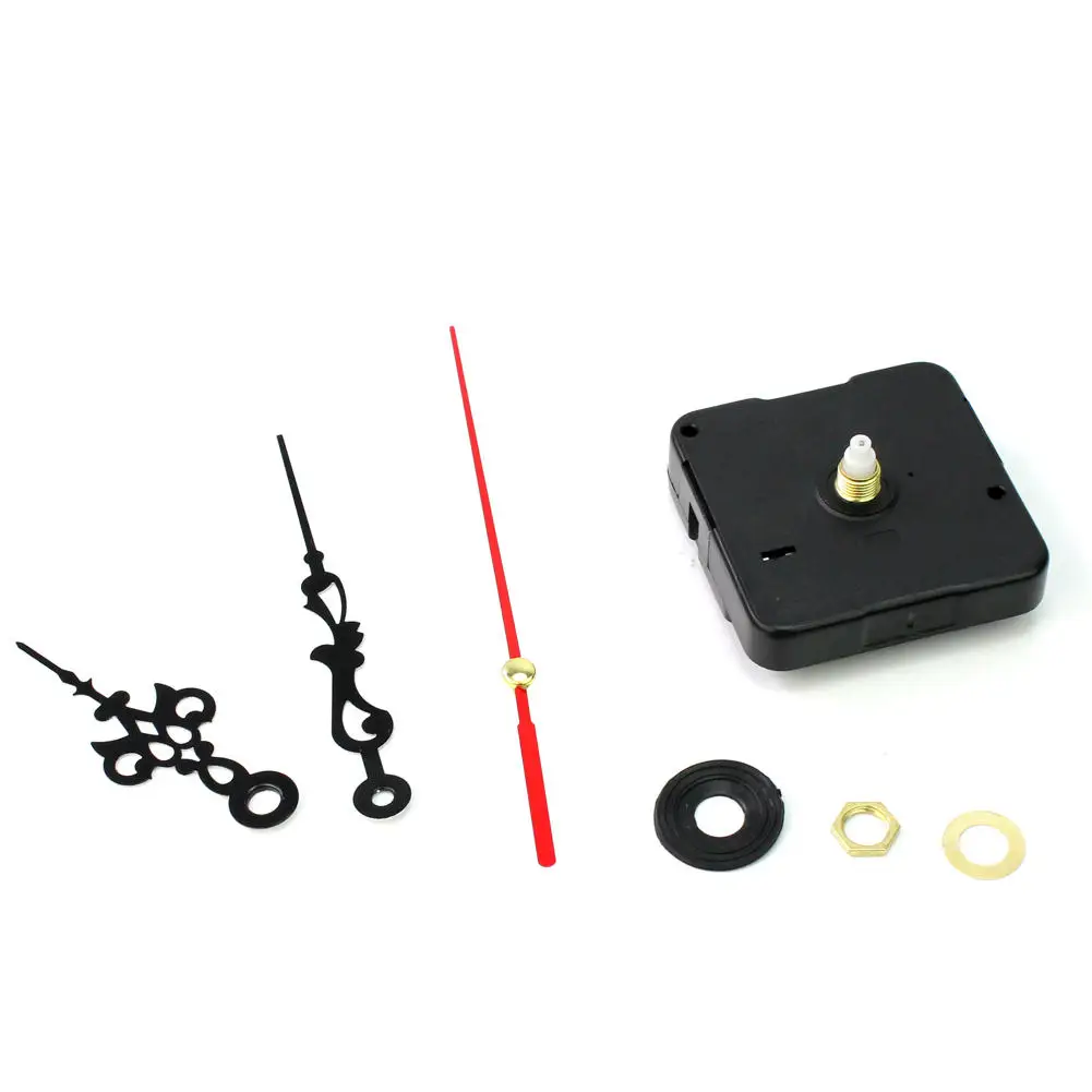 

Vintage Professional Quartz Clock Mechanism Movement Repair Replacing Part Kit DIY Tool Mute Red Black Hollow Hands