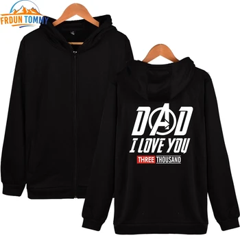 

I Love You 3000 Time new Print Sweatshirts Zipper Hoodies Sweatshirts Printed Men/Women New Fashion zipper sweatshirt Coat