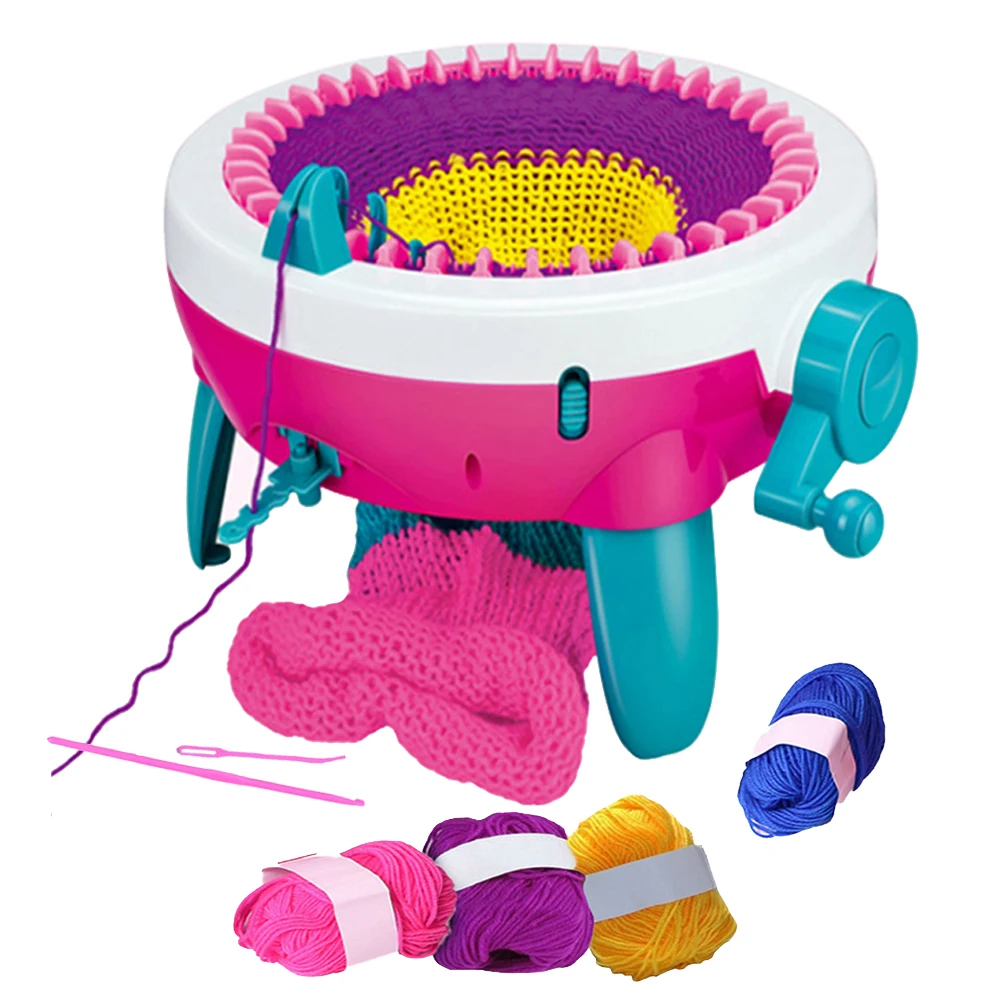 40 Needle Plastic Spool Big Hand Knitting Machine Weaving Loom Knit DIY