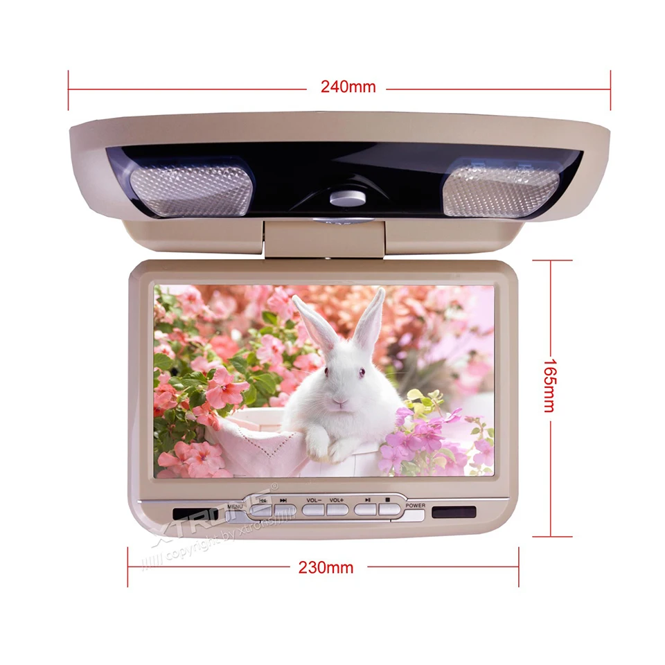 Top 9" Flip Down Car DVD Player Roof Mounted Monitor Support 32 Bits Game Ceiling Radio Stereo Swivel Function USB SD Overhead Video 4 Top 9" Flip Down Car DVD Player Roof Mounted Monitor Support 32 Bits Game Ceiling Radio Stereo Swivel Function USB SD Overhead Video 4