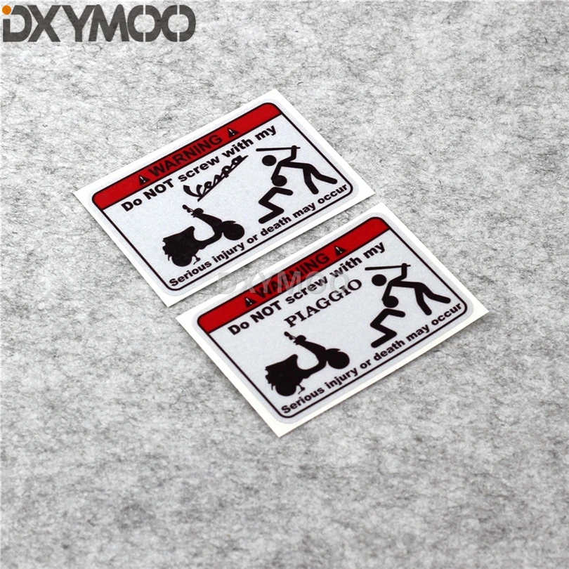 

2PCS Car Styling Vinyl Decal Waterproof Do Not Touch My Vespa Piaggio Auto Truck Body Window Tail Sticker Decal