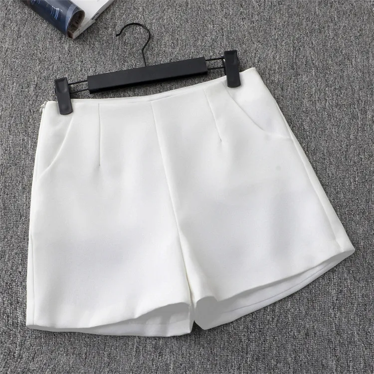 trendy plus size clothing Sungtin Summer Beach Women Shorts High Waist Wide Leg Shorts Black White 2022 New Casual Short Pants Ladies Shorts Pockets dickies shorts