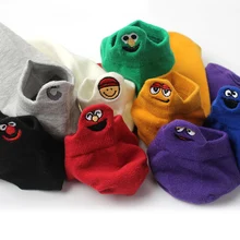 Хлопковые носки женские летние дышащие носки с вышивкой Harajuku Короткие носки повседневные Мягкие забавные носки для девочек WZ0015