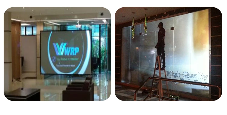 DfLabs 1,524 м* 30 м Голографическая прозрачная задняя проекционная пленка для окна для рекламы магазина, презентационное шоу