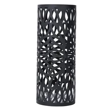 

Black round Umbrella Stand Rack Free Standing for Canes/Walking Sticks 2 Hooks