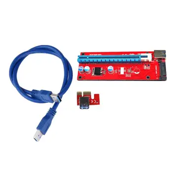 

ALLOYSEED 60cm USB 3.0 PCI-E PCI Express Riser Card USB3.0 Extender 1x to 16x PCI-E Slot with SATA 15pin Power Cable for BTC
