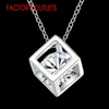 Collier à pendentif personnalisé en argent Sterling 925, pour décoration, bijoux à la mode, zircone cubique, pour femmes, fiançailles, fête ► Photo 2/6