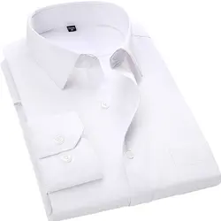 Мужская деловая Повседневная рубашка с длинными рукавами белая синяя Черная умная Мужская классическая мужская рубашка плюс 4XL 5XL 6XL 7XL 8XL