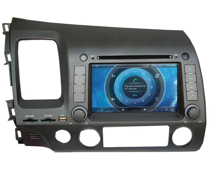 Excellent 7" Car DVD player with GPS(optional),audio Radio stereo,BT,car multimedia headunit for Honda CIVIC 2006 2007 2008 2009 2010 2011 2