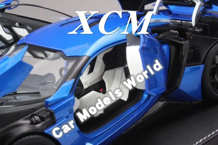 Литая под давлением модель автомобиля для Keng Fai wmotor HyperSport 1:18(синий)+ маленький подарок
