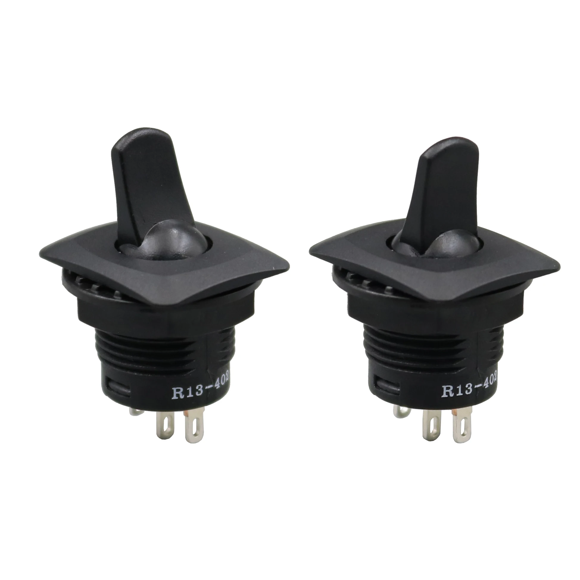 

Free shipping 10Pcs R13-402 3Pin 2Position Black ON-ON Maintained SPDT Round Toggle Switch