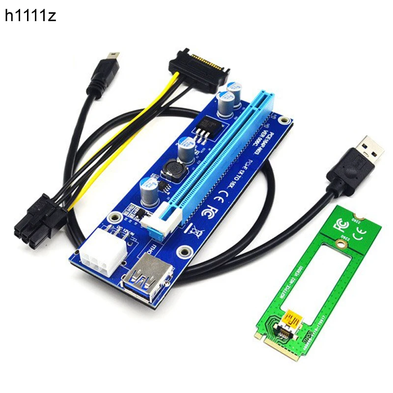 M.2 NGFF на PCI-E X16 слот передачи для интеллектуального M2 удлинитель Кабель SATA 6pin Питание переходная карта для BTC устройства