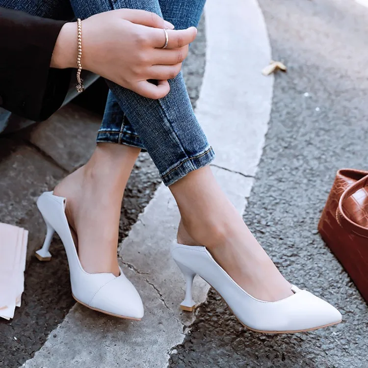

Big Size 9 10 11 12 13 14 15 ladies high heels women shoes woman pumps Pointed shallow slim-heeled single shoe
