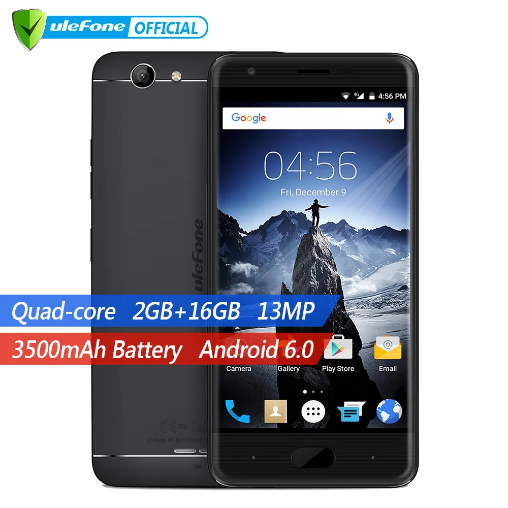Ulefone U008 Pro 4G Mobile Phone 5.0 inch HD 1280x720 IPS MTK6737 Quad Core Android 6.0 2GB RAM 16GB ROM 3500mAh Smartphone