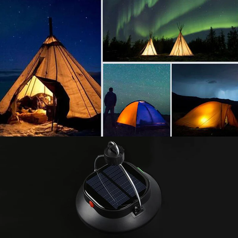 Solar Lamp Outdoor Waterproof Solar Powered Multi-function Camping Emergency Lighting Charging Tent Lamp Charge Mobile Phones (1)