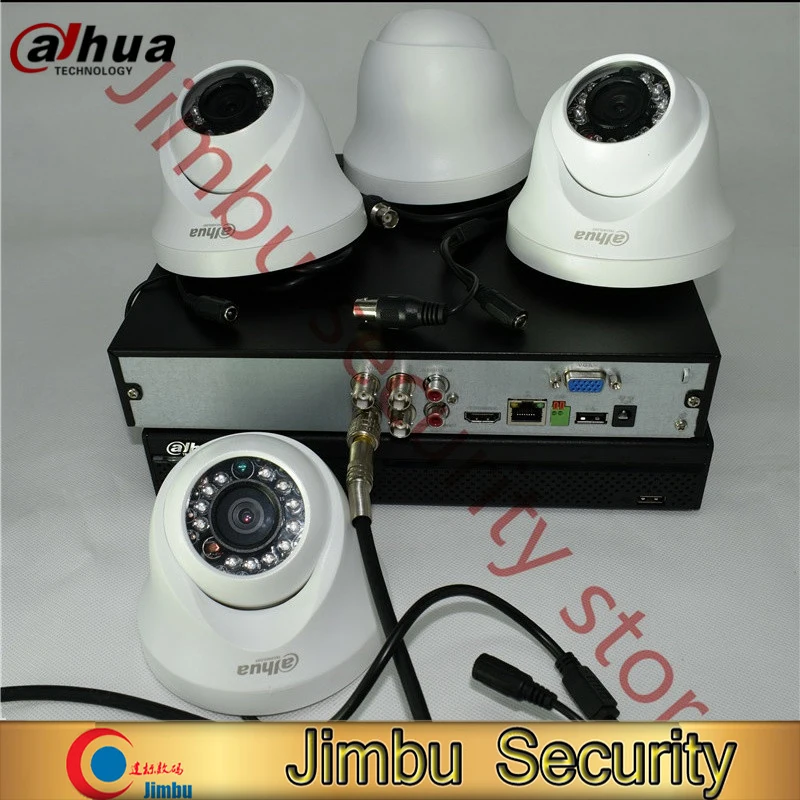 Dahua 720 P Комплект HDCVI 4ch системы видеонаблюдения XVR4104HS видео Регистраторы 4 pcHDCVI HAC-HDW1100C infrate 20 м камеры видеонаблюдения