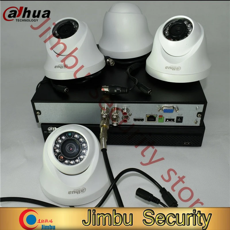  Dahua 720P hdcvi kit 4ch surveillance system XVR4104HS Video Recorder 4pcHDCVI HAC-HDW1100C infrate - 32775939666