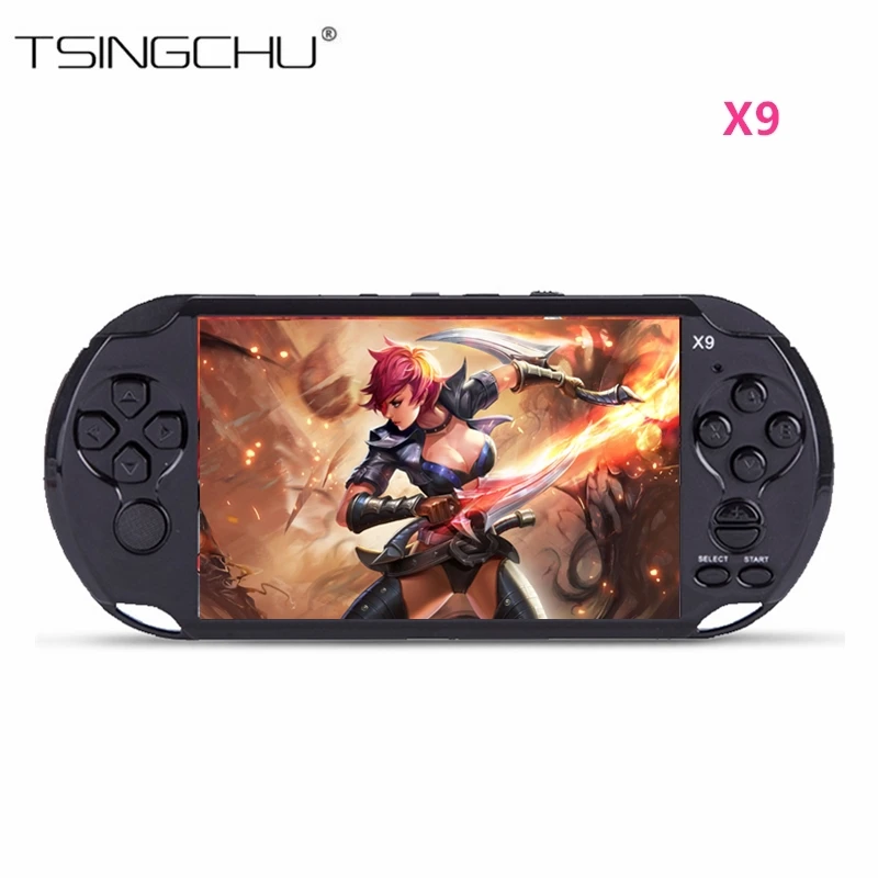 

TSINGO X9 Handheld Game Player 8GB 5.0" Screen Classic Games AV Output TV Video Game Console Movie Camera E-book Multifunction