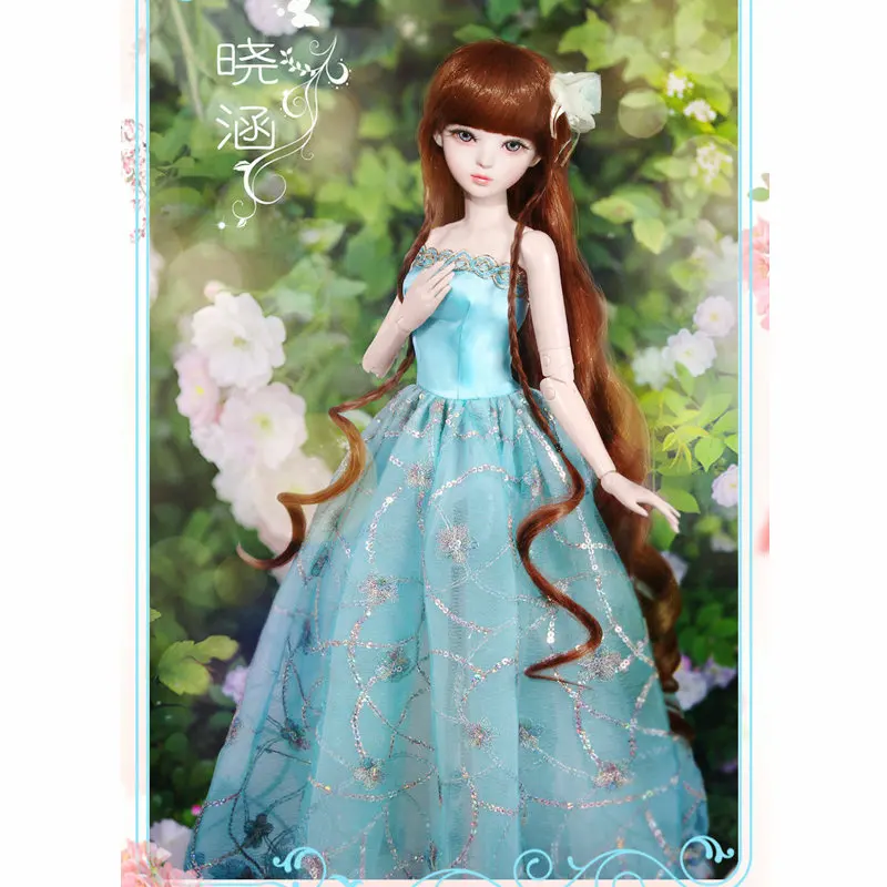 60 см длинное платье для свадьбы куклы невесты ручной работы 1/3 Bjd кукла для девочки полный набор шарнирная кукла игрушки для девочек подарок на свадьбу подарок на день рождения - Цвет: XiaoHan