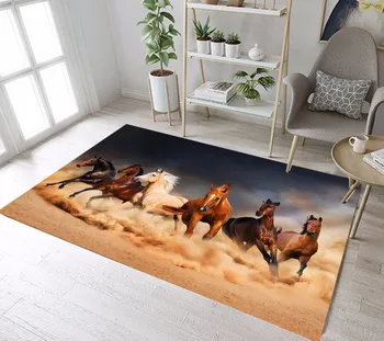 

Horses Area Rugs And Carpets for Kids Baby Home Living Room Large Non-Slip Cushion Bedroom WC kitchen Floor Door Bathroom Mats
