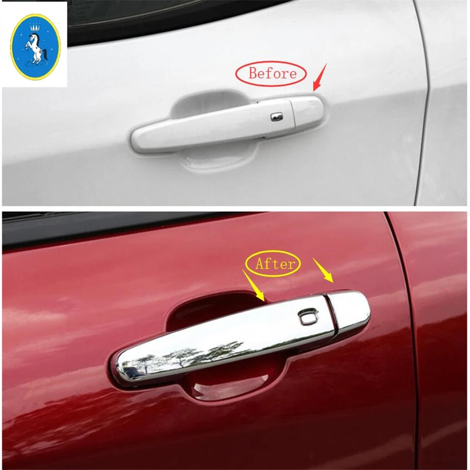 Yimaautotrims авто аксессуары внешняя дверная ручка Крышка хромированная Накладка