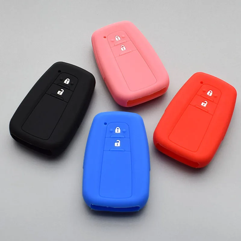 

silicone car key fob cover case shell protect for Toyota CHR C-HR 2016 - 2018 Prius 2 buttons remote keyless accessories