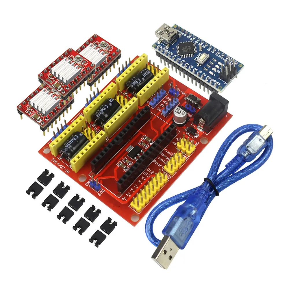 3DV4 CNC Shield V4 Engraving Machine + Nano 3.0 with USB+ A4988 Reprap ...