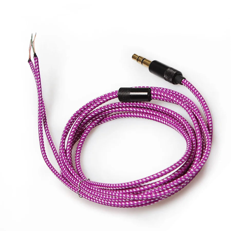 Кабель для наушников с позолоченными контактами 6 цветов в наличии|headphone cable diy|cable