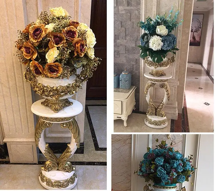 

European style large vase imitation flower art suit living room decoration furnishing pieces of American home decoration decorat