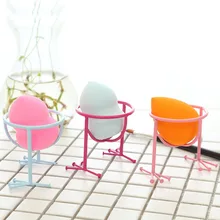 Разноцветная декоративная косметика буфами сушилка макияж губка красота инструмент для хранения курица форма ног металлический пуф для макияжа дисплей подставка держатель