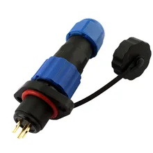 SP13 Waterproof Aviation connector 2/3/4/5/6/7Pin IP68 cable connector Plug and 2 hole flange socket auto electrical connectors