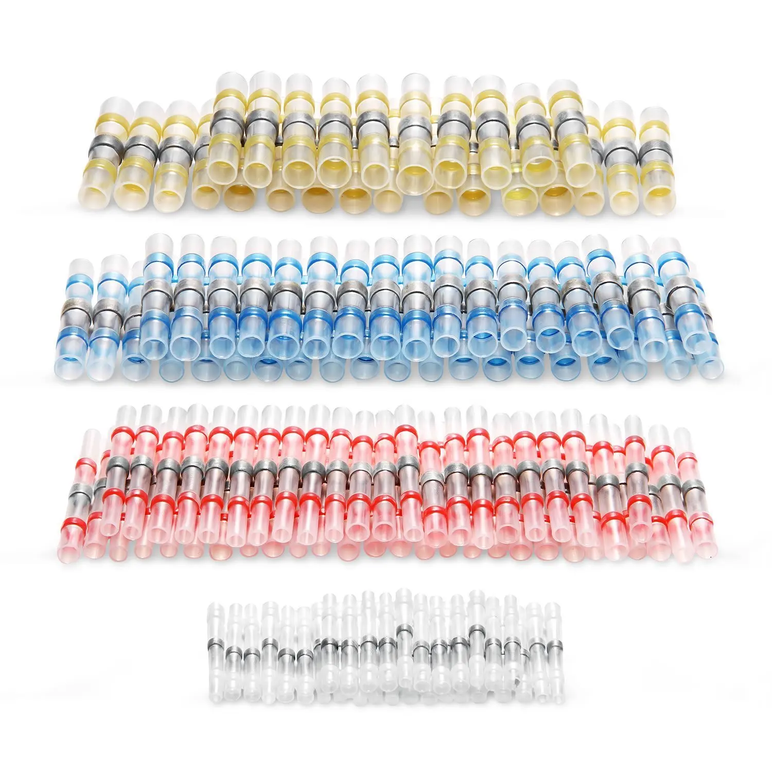 10 30 50 100 PCS SST 105 Series Heat Shrink Butt Wire Connectors Waterproof Tinned Copper