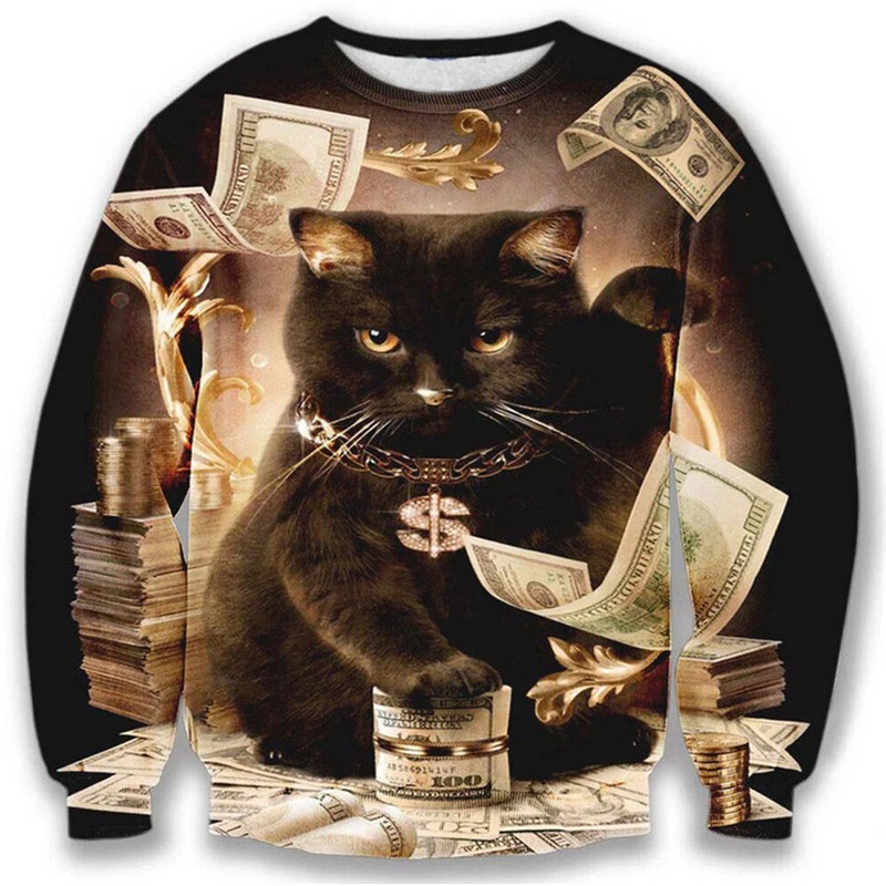 Hoodies Men/Women 3D Sweatshirt Funny Print Cat Hoodies Tops Cartoon Hoodies Men/Women 3D Sweatshirt Funny Print Cat Hoodies Tops Cartoon