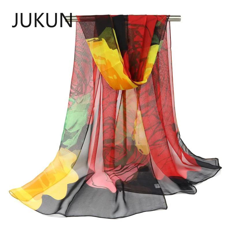 

Elegantly scarf fashion printing multi-color scarf air conditioning shawl ultra-thin scarf ladies accessories