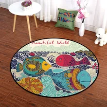 1 шт. дома декоративные коврики круглый из ПВХ из сетчатой ткани Спальня ковры коврики мягкий удобный ковер для маленьких мат для скалолазания s006