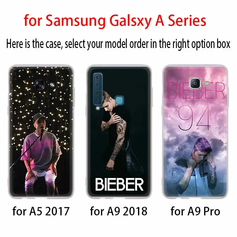 Cover Silicone case For Samsung Galaxy A6 A8 A9 A7 A5 A3 Plus 2018 2017 2016 2015 A6S Star Justin Bieber