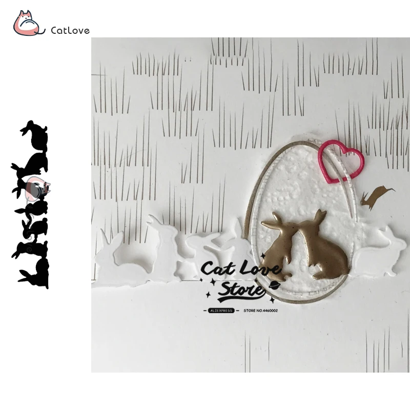 

Rabbit Animal Metal Cutting Dies Stencils For DIY Scrapbooking Paper Card Decorative Craft Dies Embossing Die Cuts New 2019