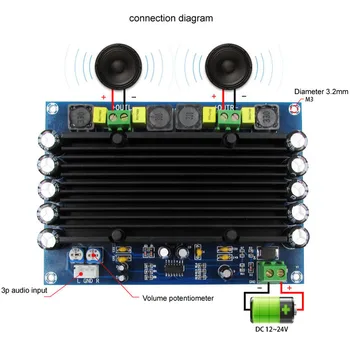 

AAAE Preset pre-stage TPA3116 dual-channel 150W x 2 built-in sound ultra high power digital amplifier board