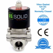 1/2" Электромагнитный клапан, 12В DС, нормально закрытый, NPT