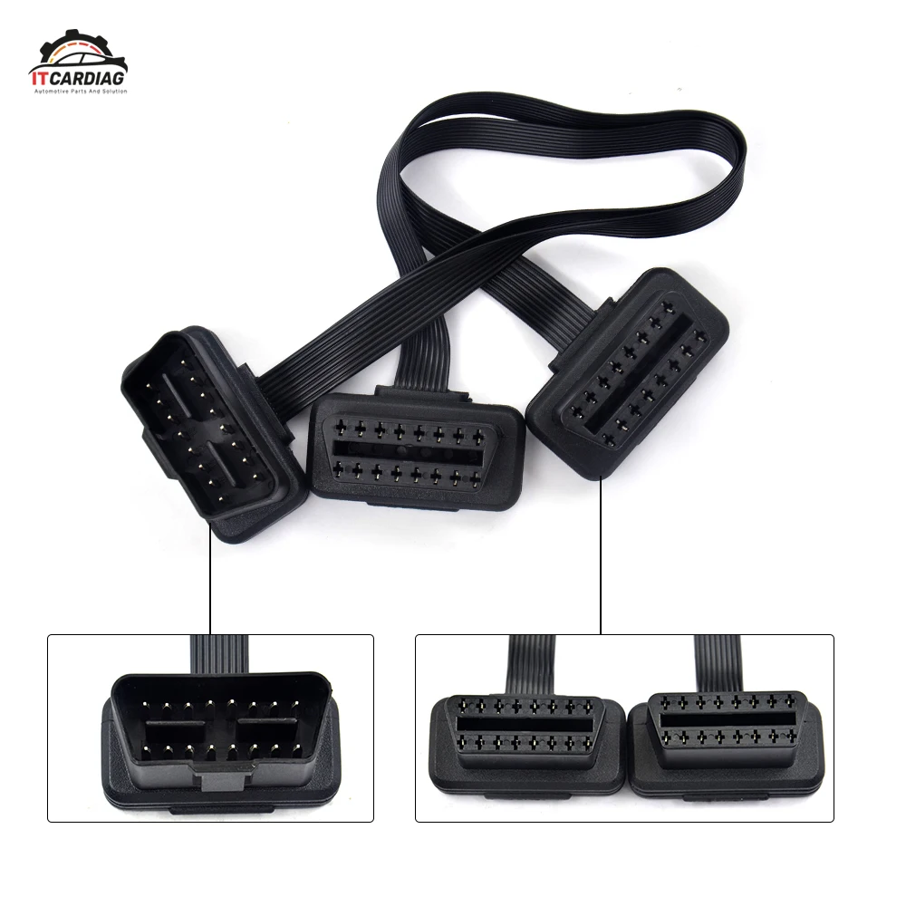 

30CM ODB OBD2 Cable 16 Pin 1 Male To 16 Pin 2 Female OBD II OBD2 Connector OBD2 1-2 Extension Diagnostic Cable