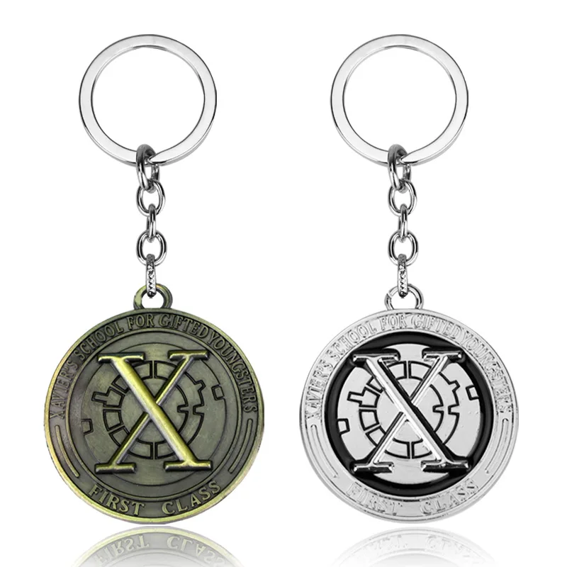 Marvel Comics X-men Xmen X логотип брелок металлический с фигуркой кольцо талисманы
