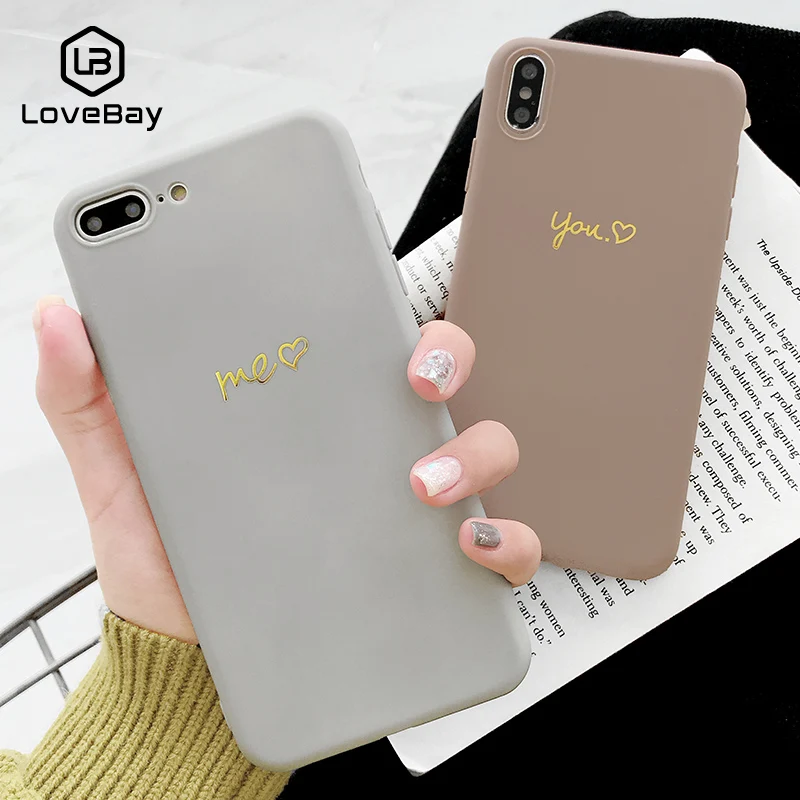 Lovebay чехол для телефона iPhone 6 6s 7 8 Plus X XR XS Max Модный милый мягкий ТПУ с надписью Love