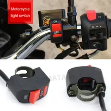 1 шт., Универсальный мотоциклетный руль, Пламенный переключатель, кнопка вкл. Выкл., для мотора, квадроцикла, велосипеда, DC12V/10A, черный, мотоциклетный переключатель
