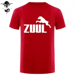 100% хлопок с круглым вырезом Повседневная принтованная Футболка мужская футболка Zuul Athletics-Ghostbusters Мужская футболка