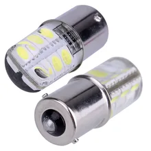 2 шт. 1156 COB светодиодный автомобильный светильник P21W BA15S 1156 5050 Smd 6 светодиодный стоп-сигнал поворота светильник лампы Хрустальные светильники светодиодные фары 12V автомобильные аксессуары